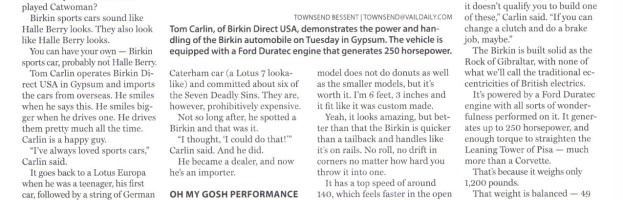 Birkin in the news